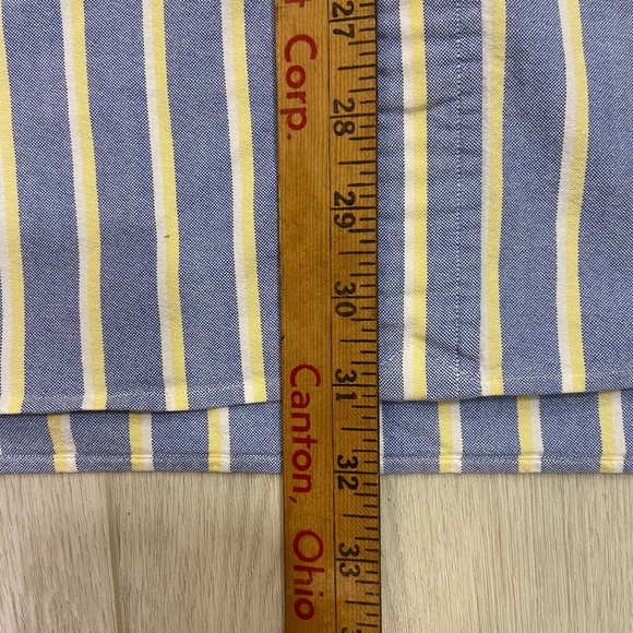Ralph Lauren Blue & Yellow Striped Collard Classic Fit Button Down Men's 2x Big - Picture 6 of 11